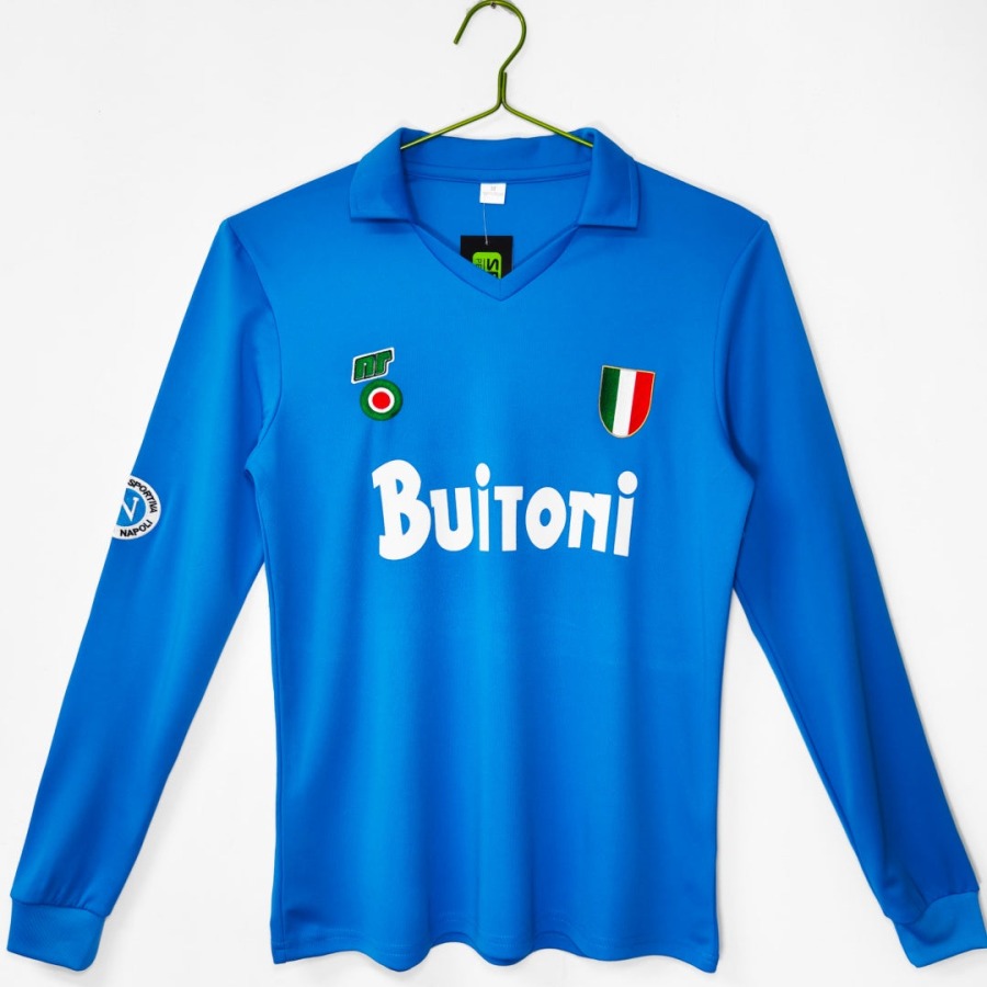 Neapel Heimtrikot 1987-1988 Langarm Retro