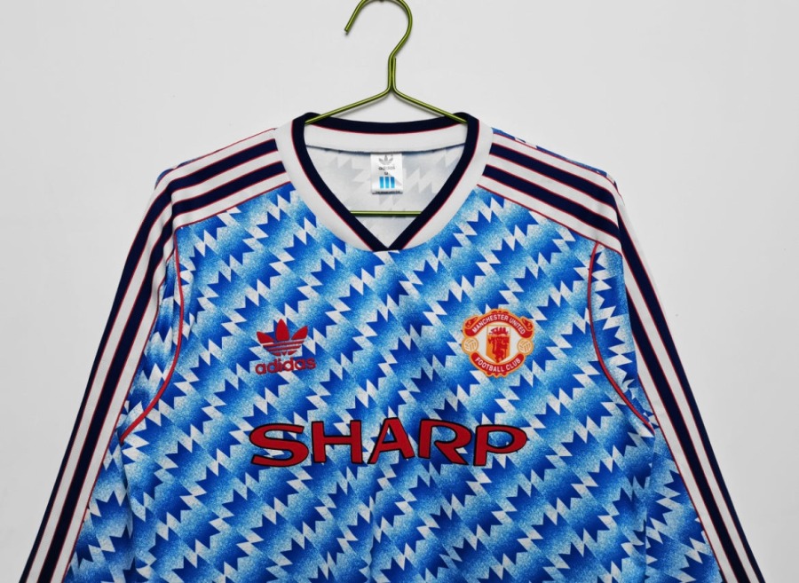 Manchester United 1991/92 Auswärtstrikot Langarm