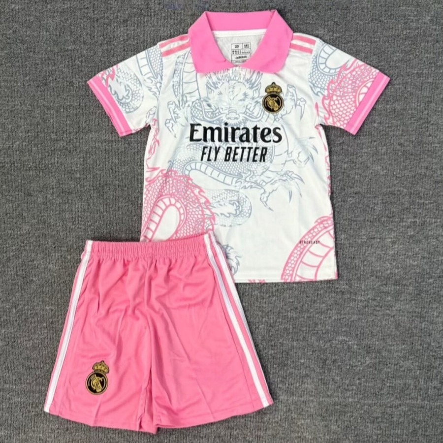 Real Madrid 25/26 Kinder Trikot Rosa Premium
