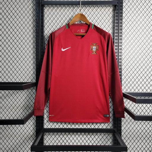 Portugal Retro 2016 Trikot Langarm