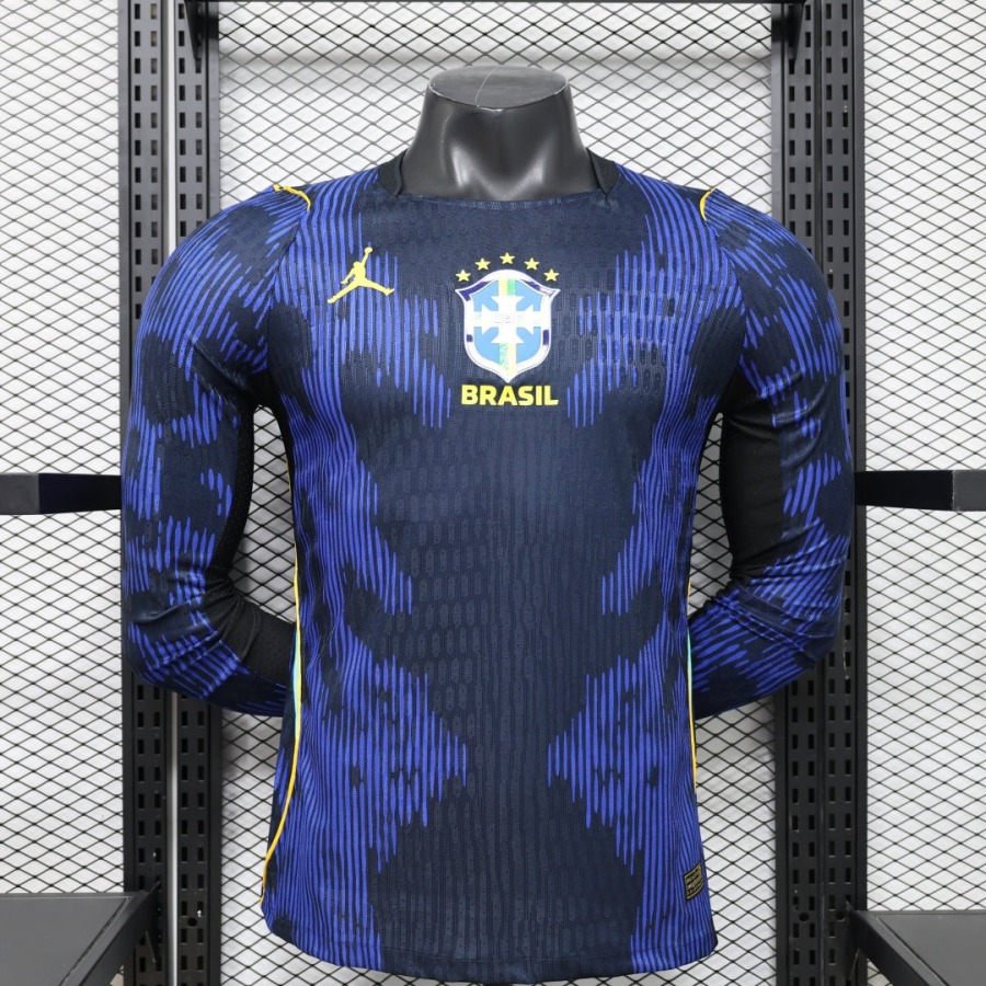 Brasilien 2026 Auswärts Trikot Player Langarm