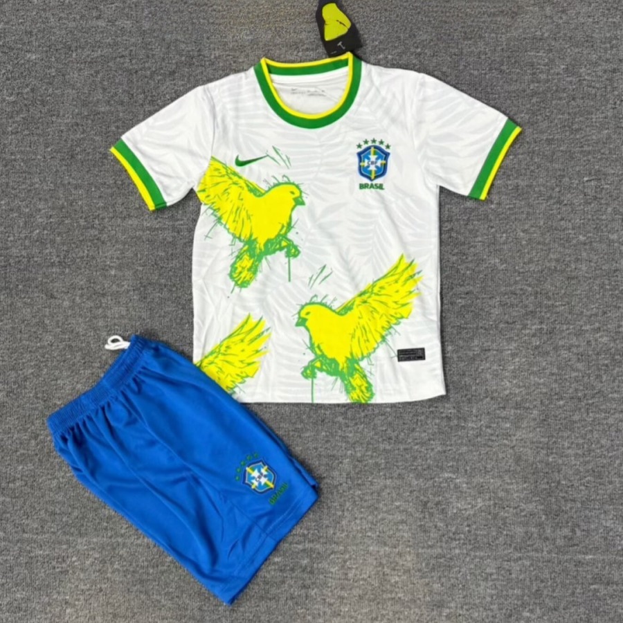 Trikot Brasilien 25/26 Kind Spezial Bird White