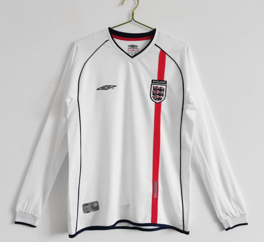England 2002 Heimtrikot Langarm