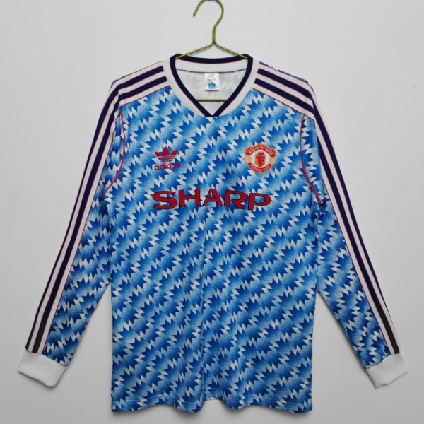 Manchester United 1991/92 Auswärtstrikot Langarm