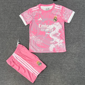 Real Madrid 25/26 Kinder Trikot Dragon Rose