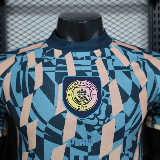 Manchester City Retro Trikot Blau 2024-25