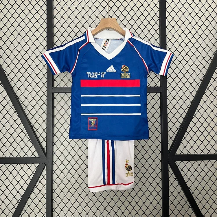 Frankreich Retro Trikot 1998 Kinder