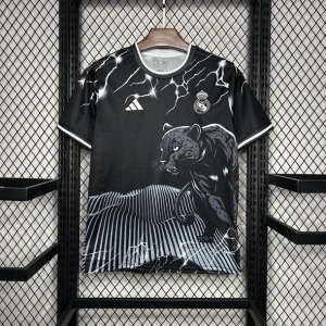 Real Madrid Schwarz & Grau Panther Trikot 2024/25