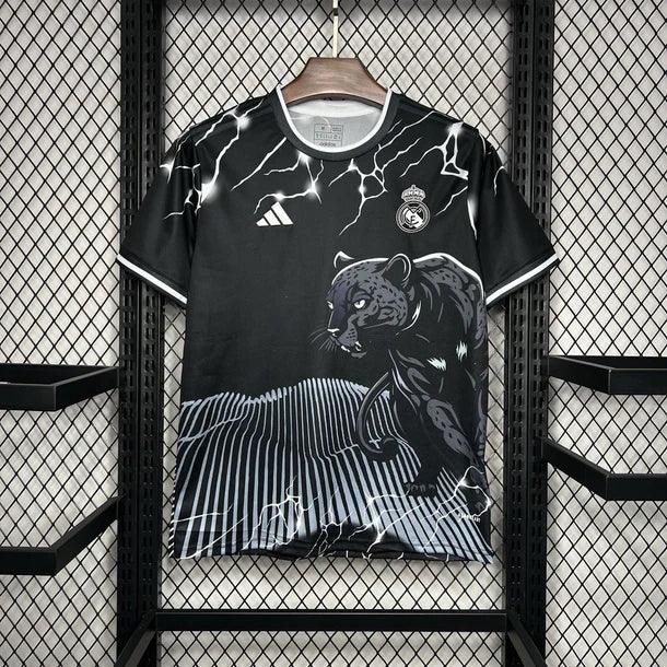 Real Madrid Schwarz & Grau Panther Trikot 2024/25