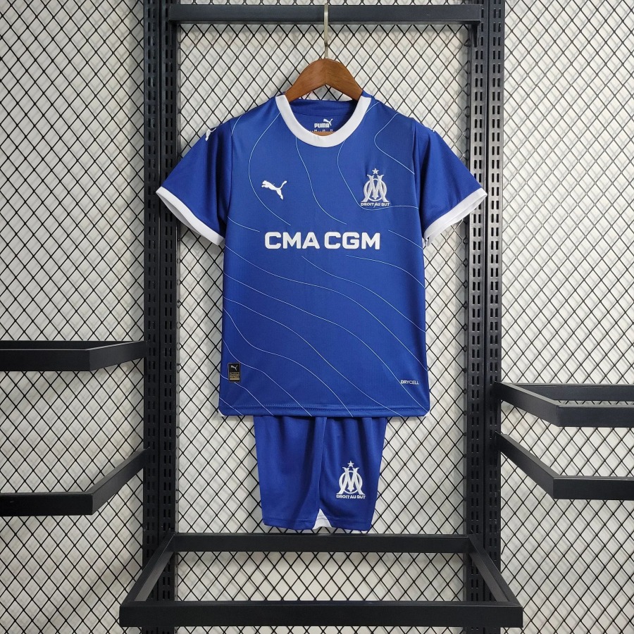 Kinder-Trikot Olympique Marseille Auswärts 2023-24