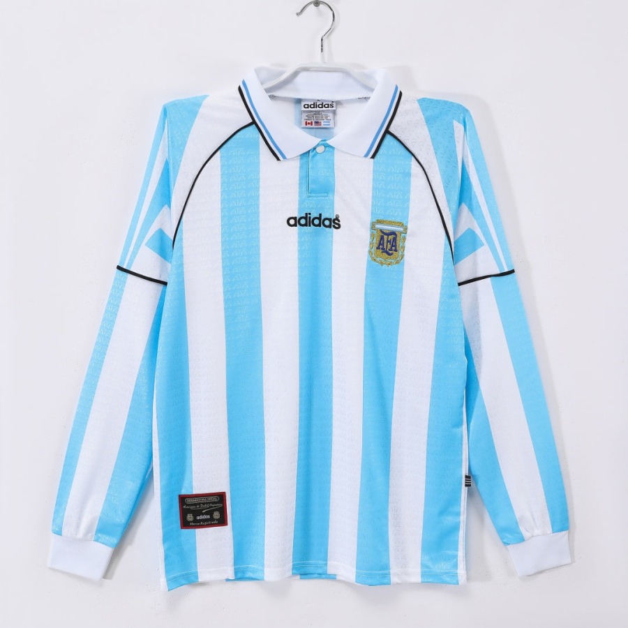 Argentinien Heimtrikot 1998 Retro Langarm