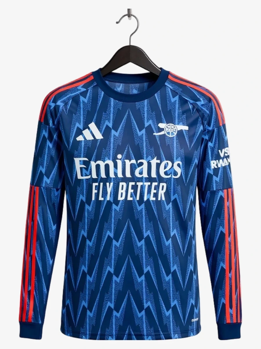 maillot-arsenal-manches-longues-exterieur-2025-2026 studio v12 Arsenal Trikot Langarm Auswärts 2025-2026