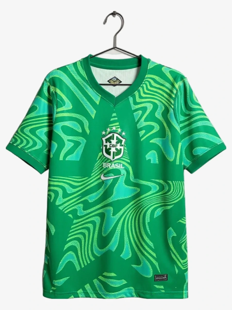 maillot-bresil-gardien-2026-vert-premium studio v12 Brasilien Torwarttrikot 2026 - Premium Grün