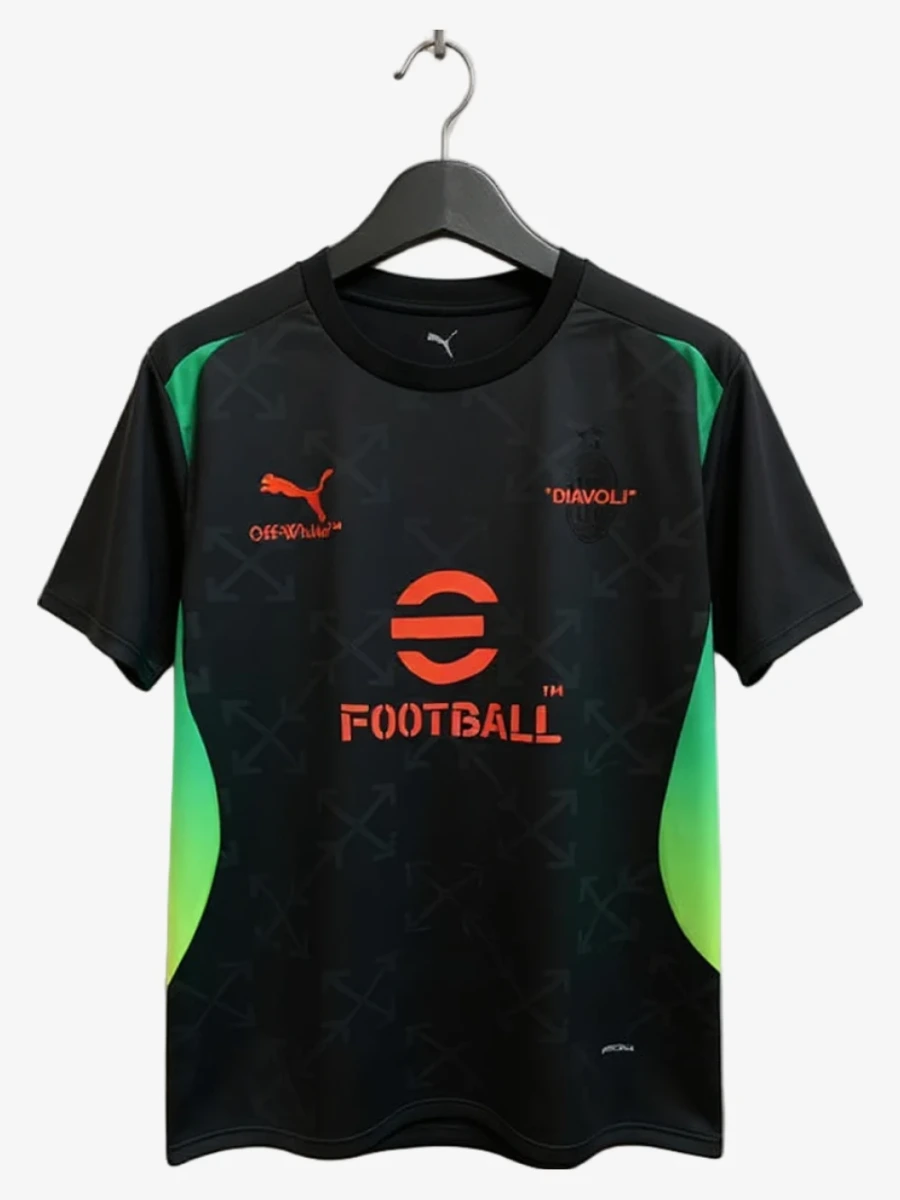 Concept Trikot AC Mailand Off-White Edition Schwarz Grau 2025-2026
