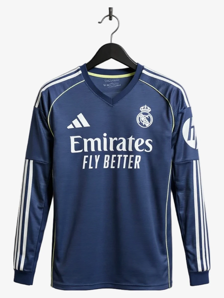 Real Madrid Auswärtstrikot Langarm 2025-2026