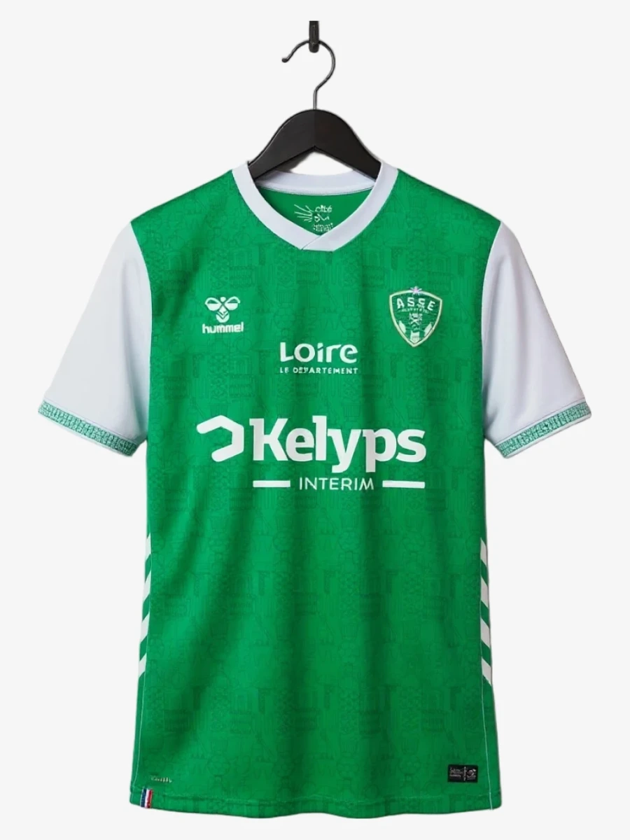maillot-saint-etienne-domicile-2025-2026 studio v12 Saint-Étienne Heimtrikot 2025-2026